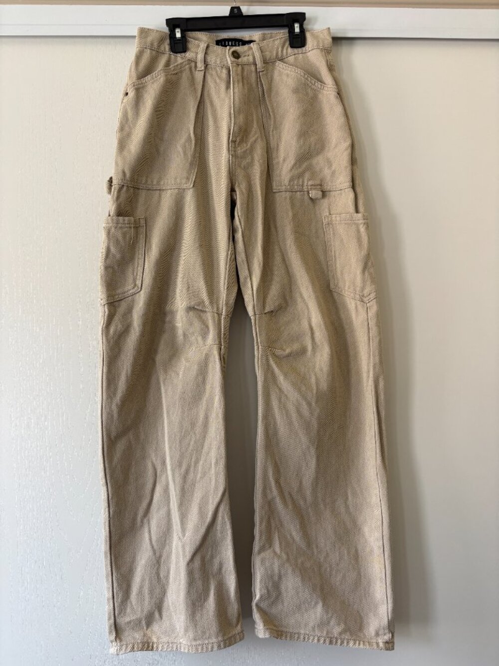 Lioness Light Beige Carpenter Pants XXS – 100% Cotton